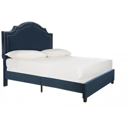 Safavieh 54.25 x 83.75 x 58.25 in. Theron Bed, Navy - Full Size FOX6211E-F